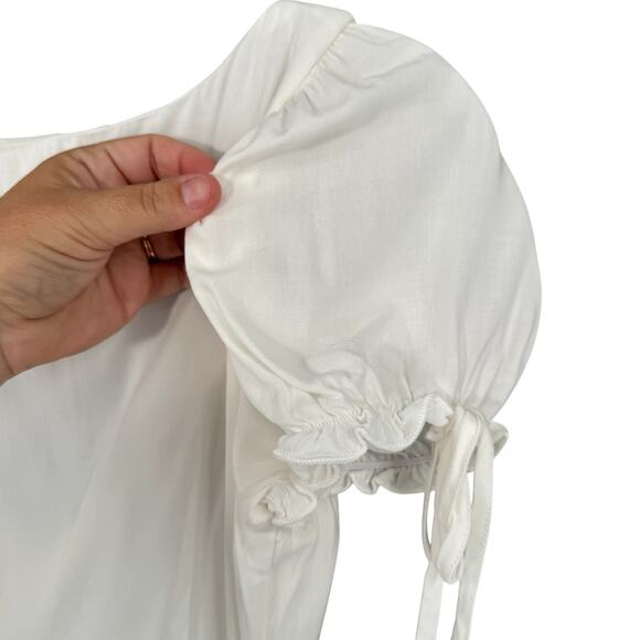 Y2K Delias Dolls Kill Babydoll Mini Dress Womens M White Croquette Milkmaid NWT - Picture 4 of 9